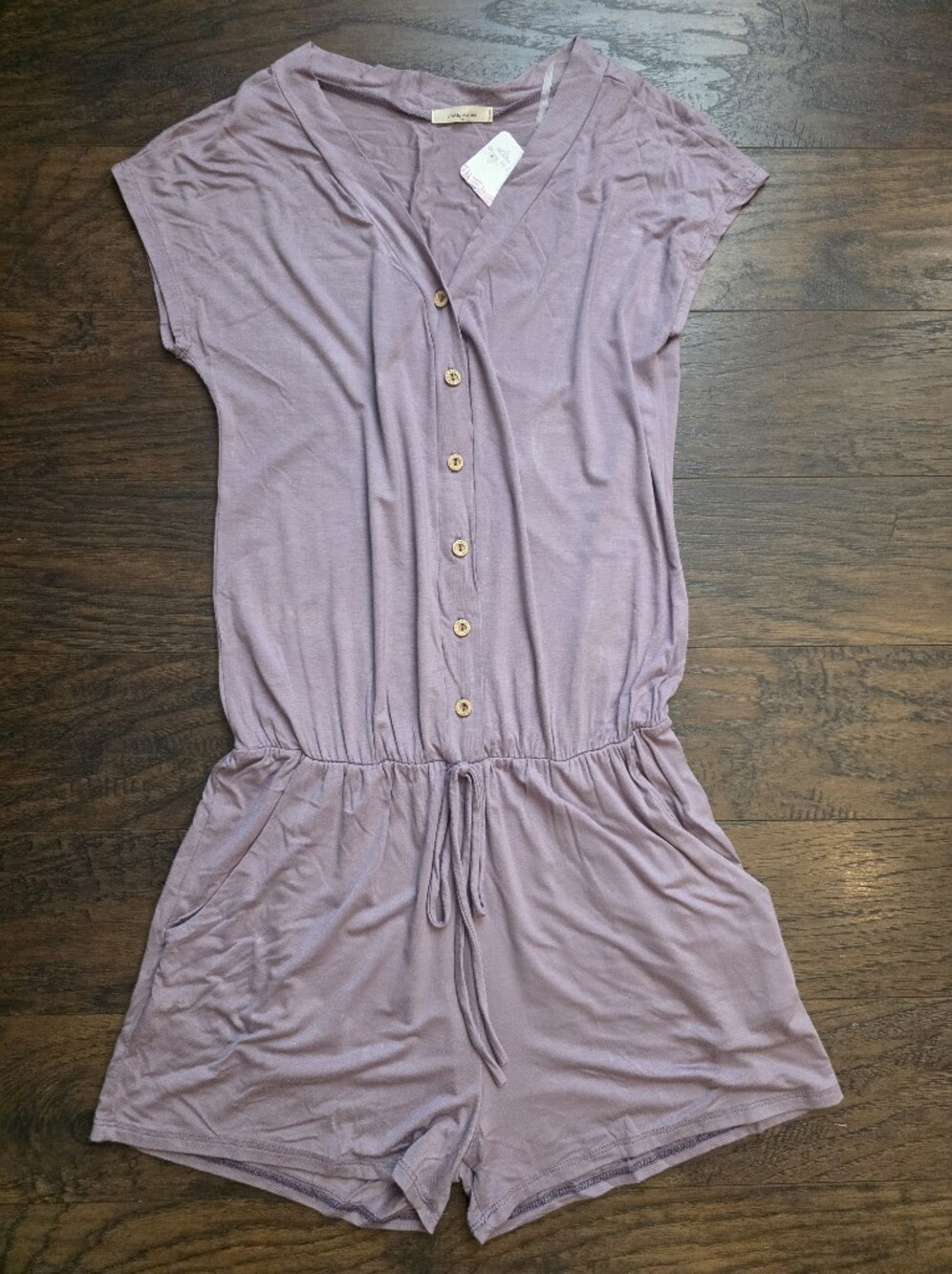 12 Pm By Mon Ami Mauve Knit Top with Pocket Detail